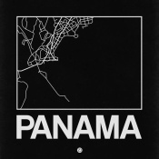 NAXART Studio - Black Map of Panama