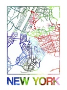 NAXART Studio - New York Watercolor Street Map