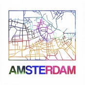 NAXART Studio - Amsterdam Watercolor Street Map