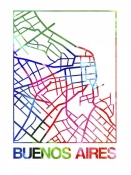 NAXART Studio - Buenos Aires Watercolor Street Map