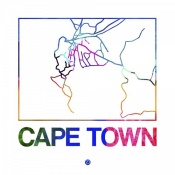 NAXART Studio - Cape Town Watercolor Street Map