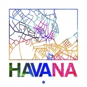 NAXART Studio - Havana Watercolor Street Map