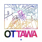 NAXART Studio - Ottawa Watercolor Street Map