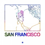 NAXART Studio - San Francisco Watercolor Street Map