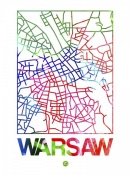 NAXART Studio - Warsaw Watercolor Street Map