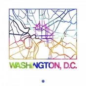 NAXART Studio - Washington D.C. Watercolor Street Map