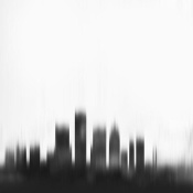 NAXART Studio - Detroit City Black Skyline