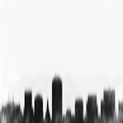 NAXART Studio - Indianapolis City Black Skyline