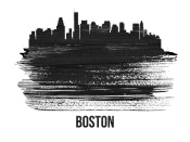 NAXART Studio - Boston Skyline Brush Stroke Black II