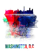 NAXART Studio - Washington, D.C. Skyline Brush Stroke Watercolor