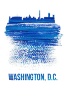 NAXART Studio - Washington, D.C. Brush Stroke Skyline Blue