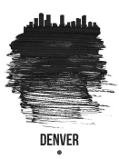 NAXART Studio - Denver Skyline Brush Stroke Black