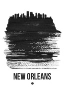NAXART Studio - New Orleans Skyline Brush Stroke Black