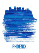 NAXART Studio - Phoenix Brush Stroke Skyline Blue