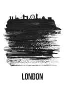 NAXART Studio - London Skyline Brush Stroke Black