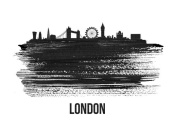 NAXART Studio - London Skyline Brush Stroke Black II