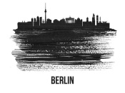 NAXART Studio - Berlin  Skyline Brush Stroke Black II