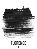 NAXART Studio - Florence Skyline Brush Stroke Black