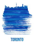 NAXART Studio - Toronto Skyline Brush Stroke Blue