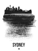 NAXART Studio - Sydney Skyline Brush Stroke Black