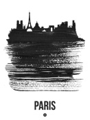 NAXART Studio - Paris Skyline Brush Stroke Black