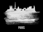 NAXART Studio - Paris Skyline Brush Stroke White