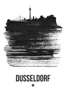 NAXART Studio - Dusseldorf Skyline Brush Stroke Black