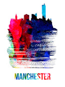 NAXART Studio - Manchester Skyline Brush Stroke Watercolor