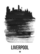 NAXART Studio - Liverpool Skyline Brush Stroke Black