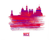 NAXART Studio - Nice Skyline Brush Stroke Red