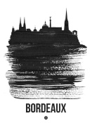 NAXART Studio - Bordeaux Skyline Brush Stroke Black