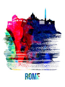 NAXART Studio - Rome Skyline Brush Stroke Watercolor