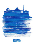 NAXART Studio - Rome Skyline Brush Stroke Blue