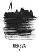 NAXART Studio - Geneva Skyline Brush Stroke Black