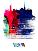 NAXART Studio - Vienna Skyline Brush Stroke Watercolor