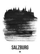 NAXART Studio - Salzburg Skyline Brush Stroke Black