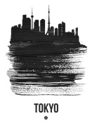 NAXART Studio - Tokyo Skyline Brush Stroke Black