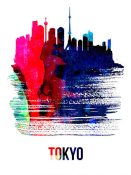 NAXART Studio - Tokyo Skyline Brush Stroke Watercolor
