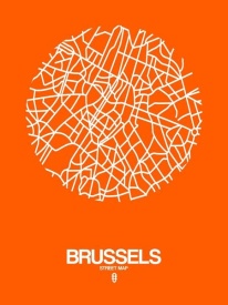 NAXART Studio - Brussels Street Map Orange