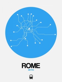 NAXART Studio - Rome Blue Subway Map